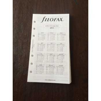 Filofax 2015 Personal Planner Insert Week On 2 Pages